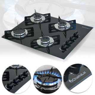 fogão de mesa cooktop Chamalar preto