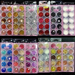 Kit Com 10 Cores Glitter Flocado - Decoração Unhas manicure em Oferta na Shopee