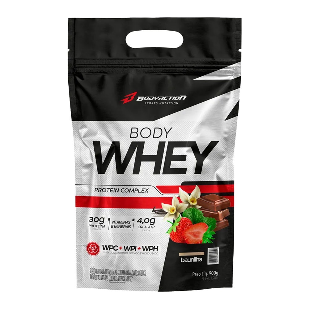 Body Whey - Whey Protein Concentrado, Isolado e Hidrolisado (Refil) - 900g - BodyAction