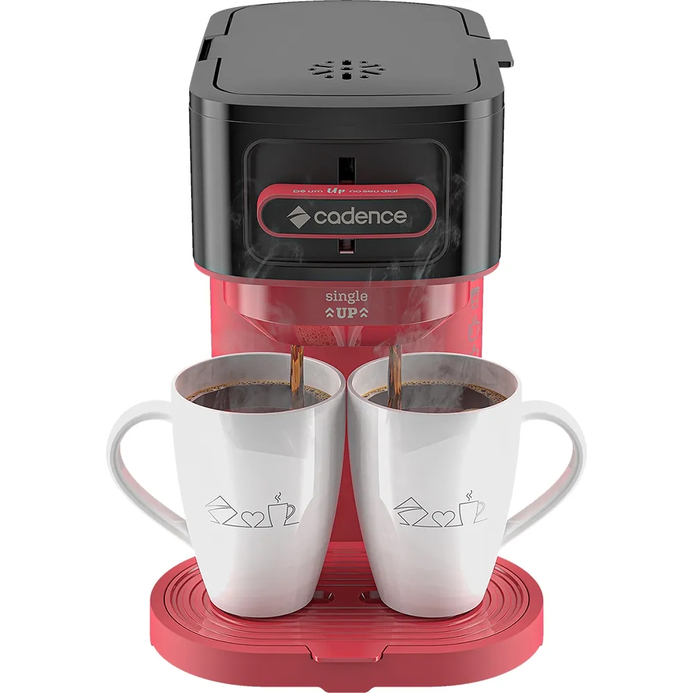 Cafeteira Elétrica Filtro Lavável Single Up CAF-230 600W Vermelha Preta 127V Cadence - Home Appliances