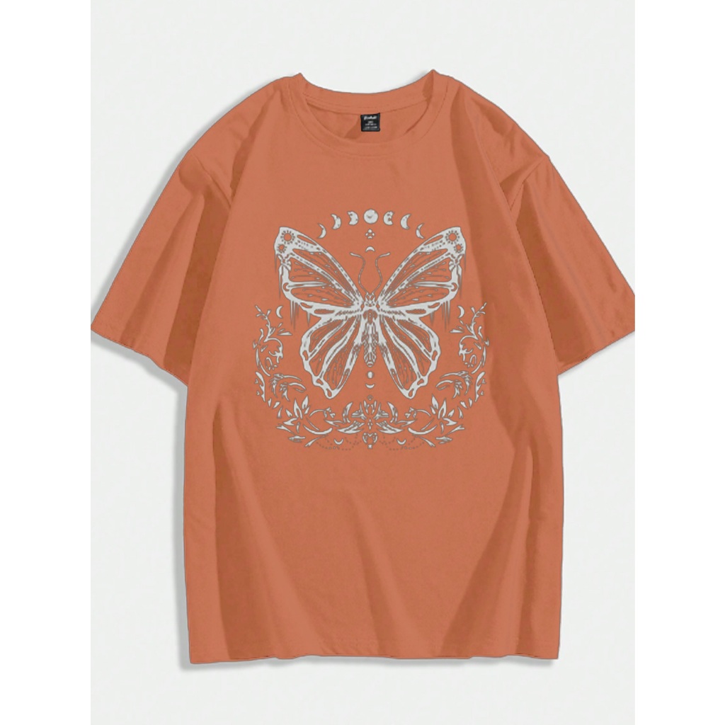 Camiseta Oversized Moda Gringa Life Style Plus Size Larga Confortável Swag 3/4 Blusa Estampada Dese