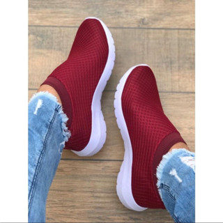 Tênis Feminino Meia sem cadarco leve casual treino tenis feminino caminhada