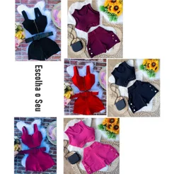 Conjunto Feminino Short e Blusa Top