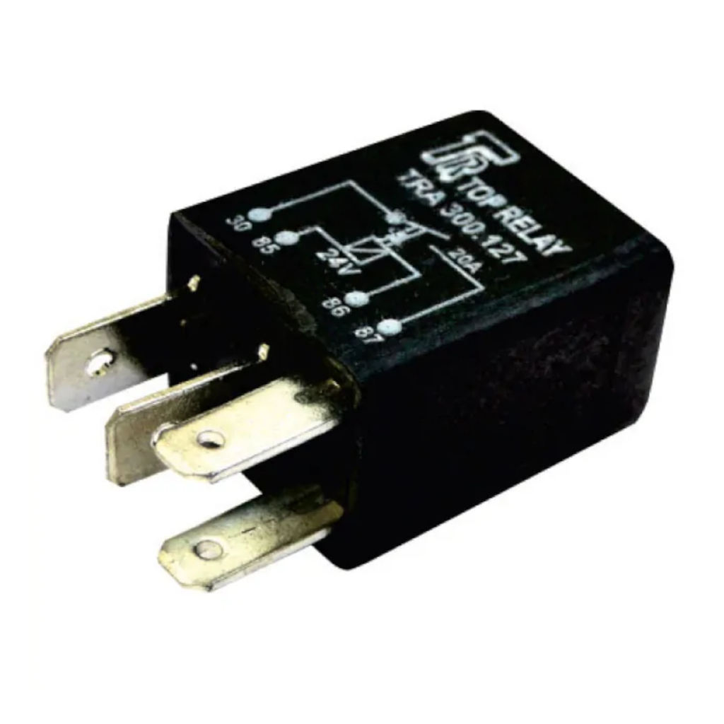 Relé Mini Auxiliar 24V 4T 30A C/RES