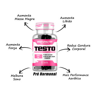 Testo Suplemento Feminino Ganho Muscular 60 Cápsulas