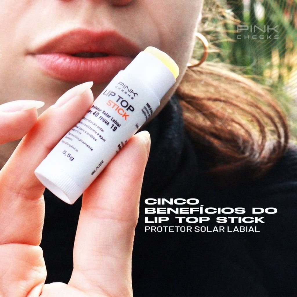 Protetor Solar Labial FPS40 Lip Top Stick 5,5g Balm Ultra Hidratante Incolor em Oferta na Shopee