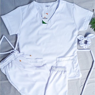 Conjunto Pijama Cirúrgico Scrub Privativo Modelo Jogger, GABARDINE, FEMININO, Saúde, Médico, Dentista, Estética, Veterinária