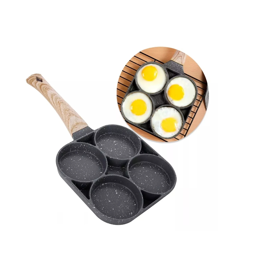 Frigideira Antiaderente 4 Partes Ovo Hambúrguer Indução