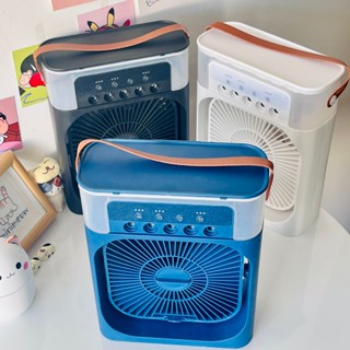 Mini Ar Condicionado Climatizador Umidificador Ventilador Agua E Gelo Com LED Portátil 600ml