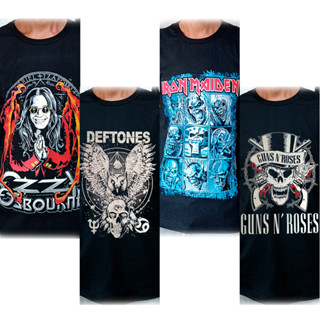 Camiseta rock Ozzy Osbourne Deftones Iron Maiden Guns N Roses e muito mais