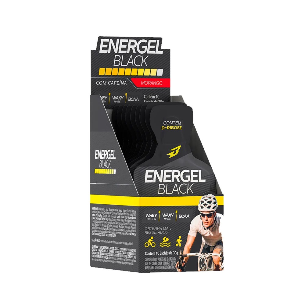 Gel Energético - Energel Black Caixa c/ 10 Sachês - Body Action