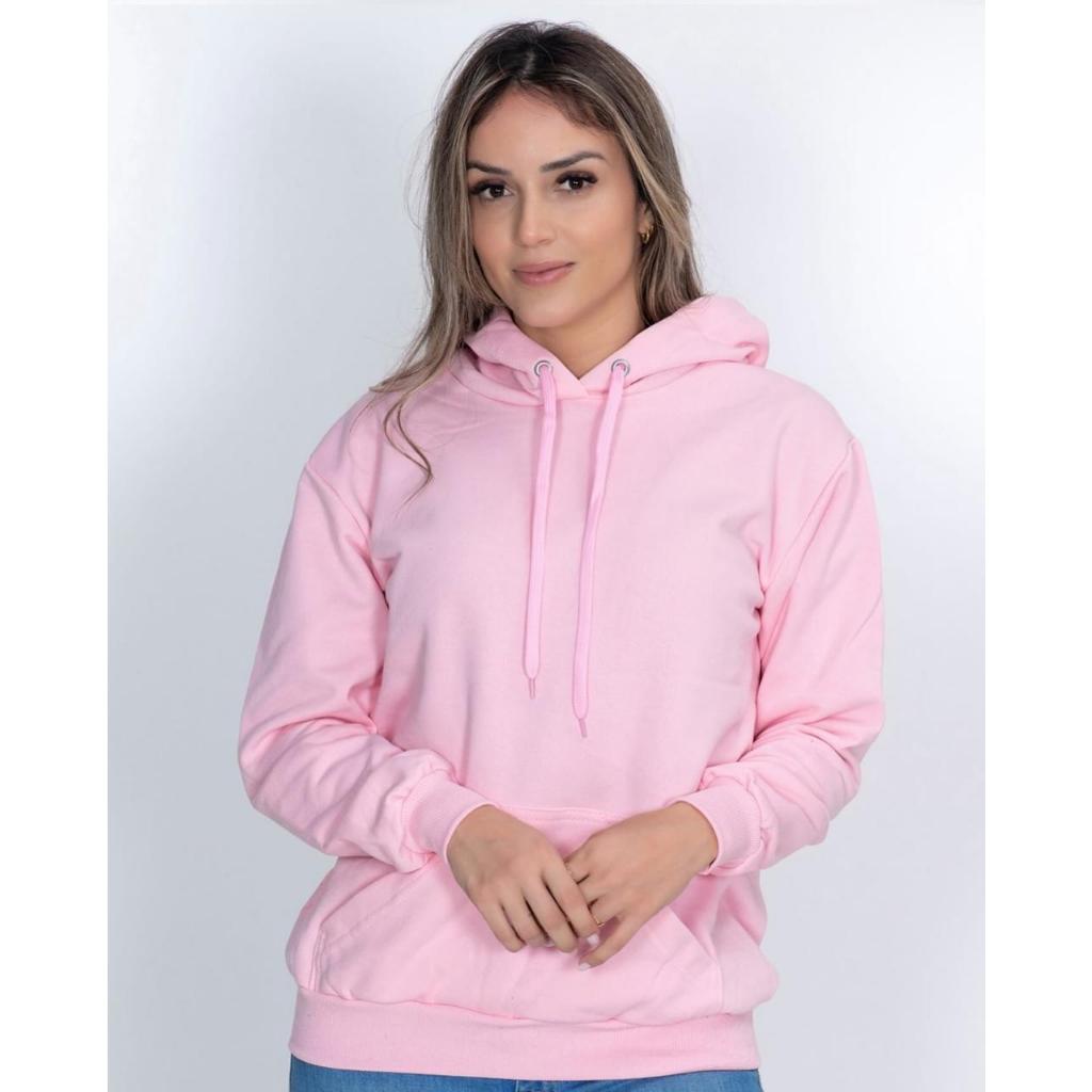 Blusa Moletom Fechado Canguru Unissex Flanelado.