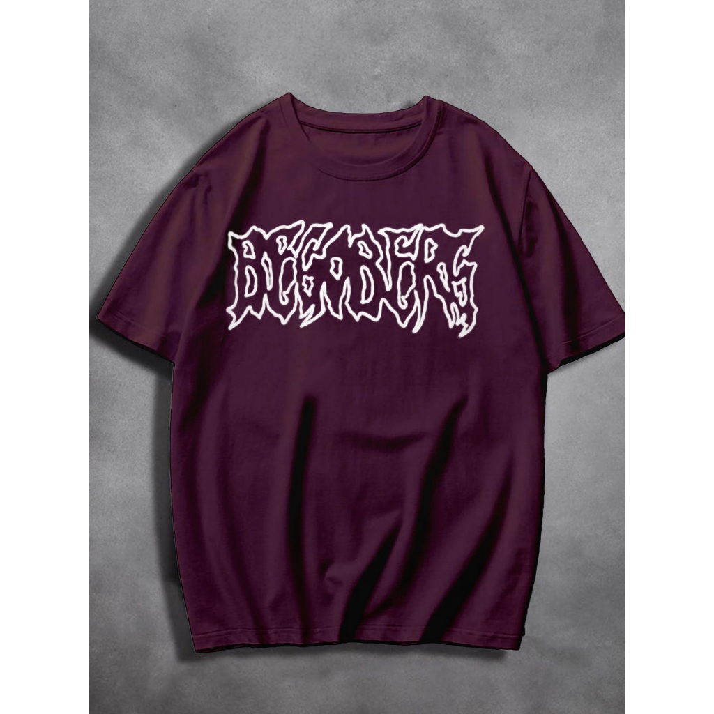 Camiseta Grafite Begobers Unissex Oversized Cor Vinho Aesthetic Gráfica Estampada Camisa Feminina C