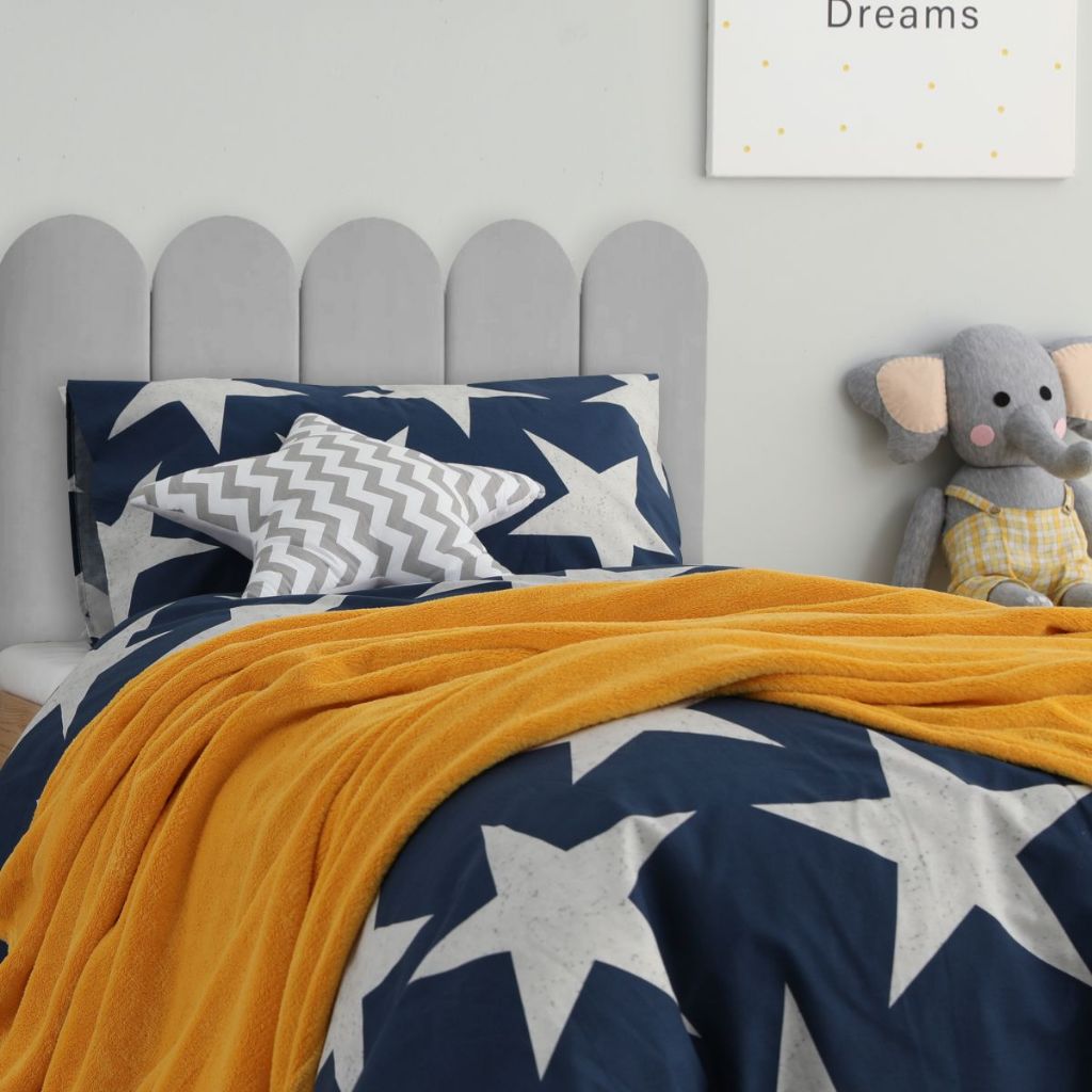 Cabeceira estofada adesiva nuvem cama solteiro 100x45 cm