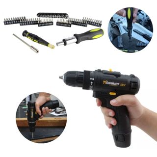 Kit Parafusadeira Special Edition Black Bivolt+Soquetes e Bits Magnético 72 Peças - Titanium