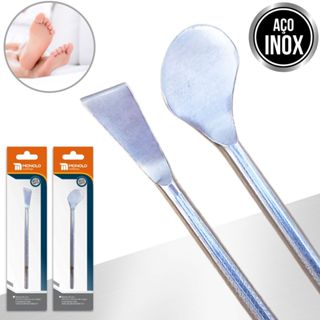 Kit Bisturi Calosidade Plantar + Bisturi Calosidade Dorsal Podologia Inox Profissional