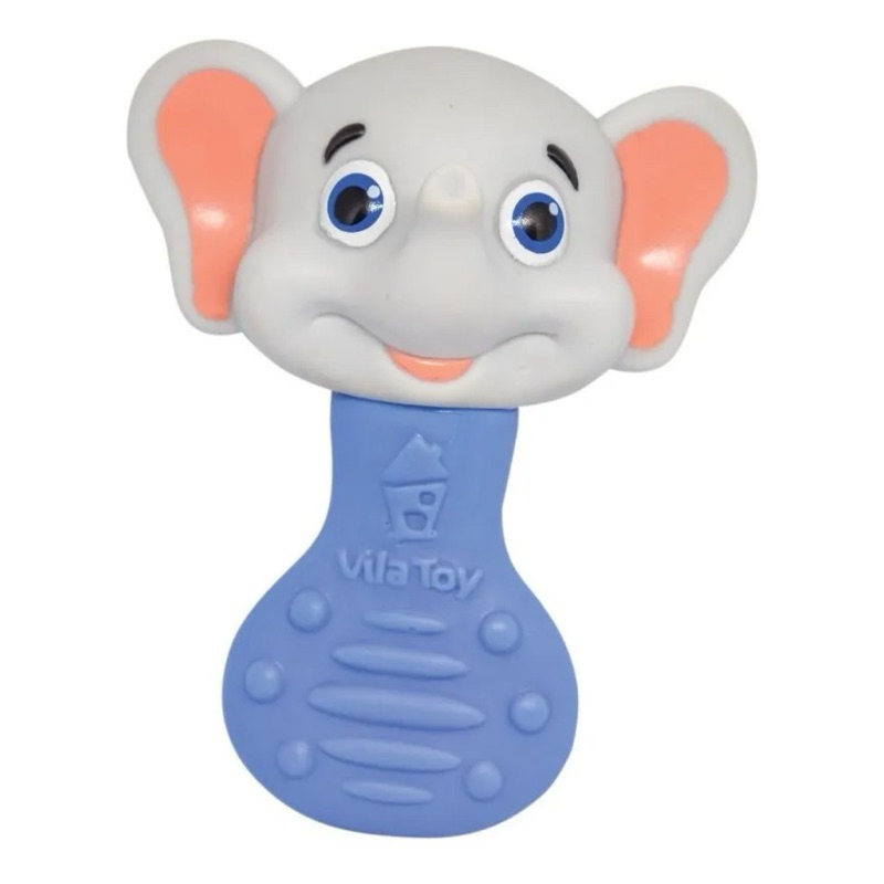 Chocalho e Mordedor Elefante em Vinil  - Vila Toy em Oferta na Shopee