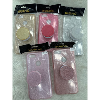 Capa Glitter Brilhosa Com Pop Socket Motorola E6 Play