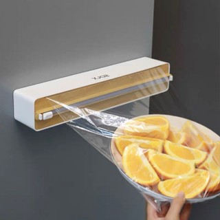 Cortador de Papel Filme 36,5 x 6 CM Embalador para Cozinha Plástico Alumínio Manteiga Com Basa Magnética