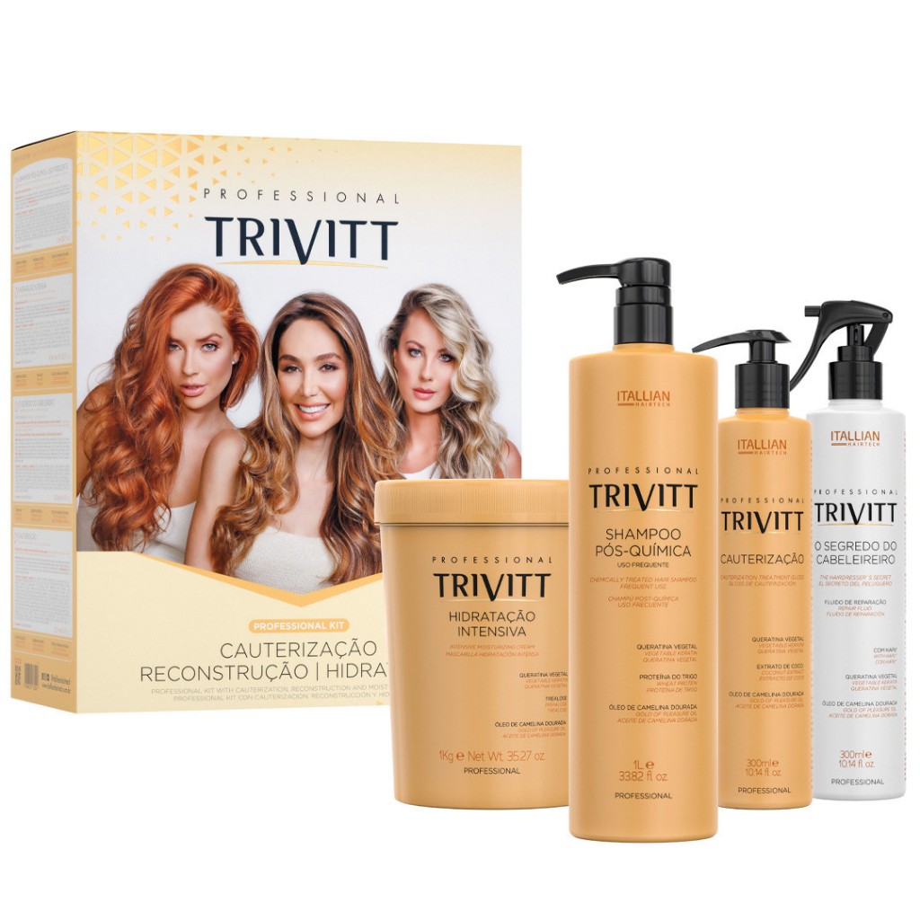 Kit Profissional Trivitt Cauterização e Reconstrução 4 Produtos