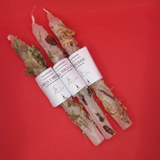 Kit 3 Velas Ervas - FOGO: TRANSFORMAÇÃO - Coleção Wicca Elementos