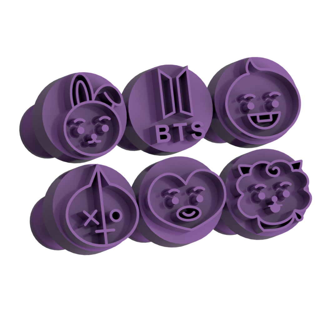 Carimbo para Brigadeiro e Doces - K-POP - Kit com 6 unidades em Oferta na Shopee