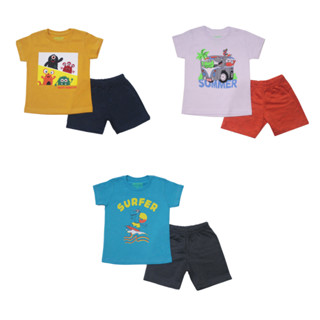 KIT COM 3 CONJUNTOS SORTIDOS MASCULINO MENINO VERÃO