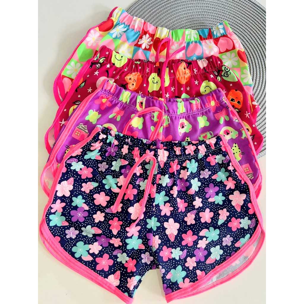 KIT 3 short verão infantil ESTAMPA E CORES SORTIDAS em Oferta na Shopee