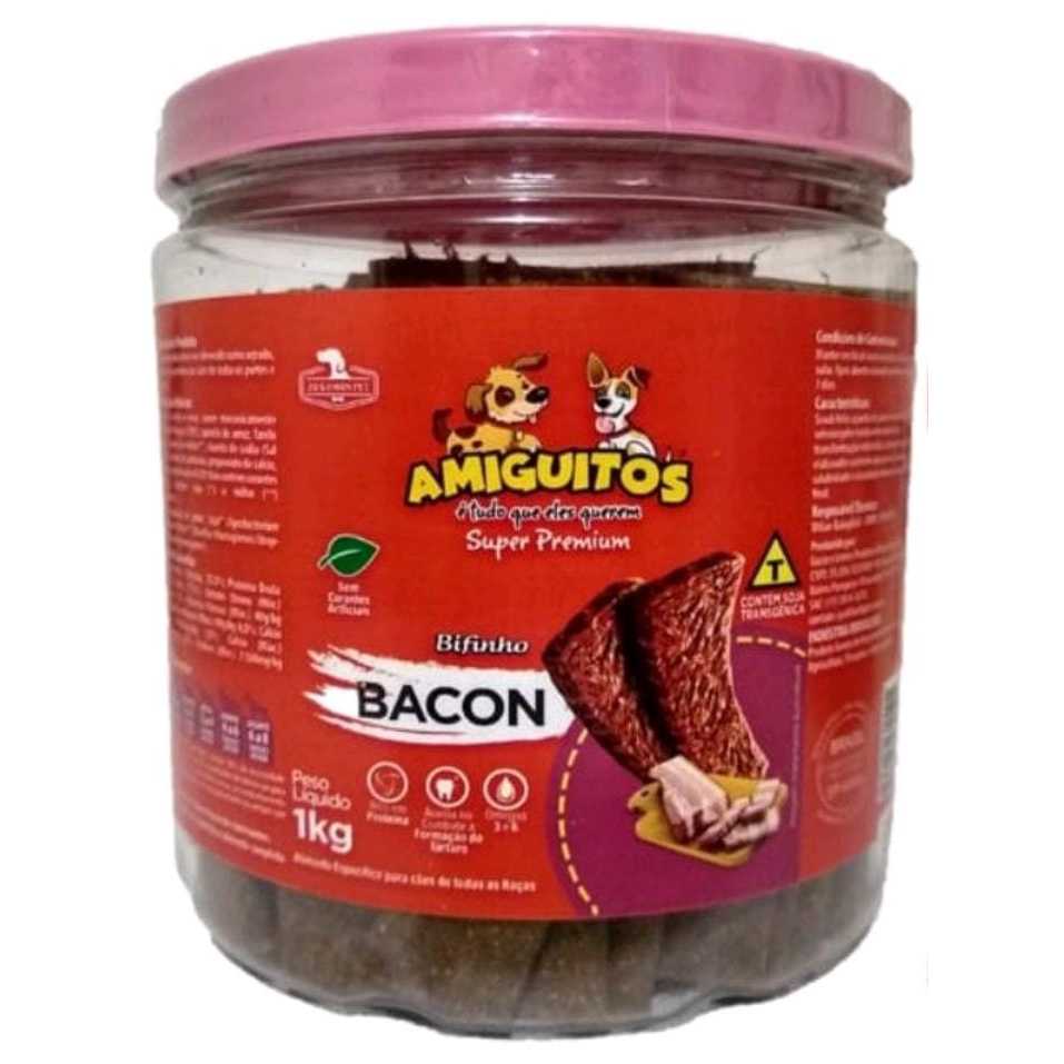 Bifinho Amiguitos 1kg vários sabores (Selecione o sabor desejado) Petisco para cães