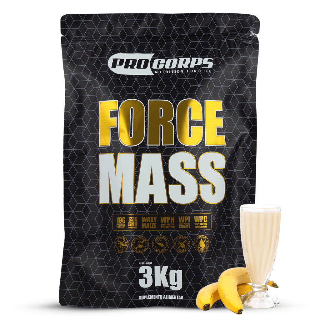 Procorps Force Mass: Suplemento Hipercalórico 3kg Ganho de Massa Muscular Ganho de Peso