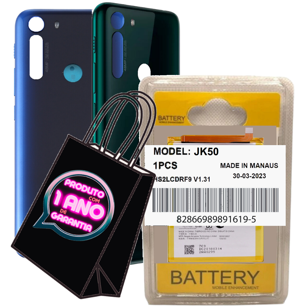 Kit Tampa Traseira Fundo + Battria Compatível Com Moto One Fusion XT2073 + Envio Hoje!