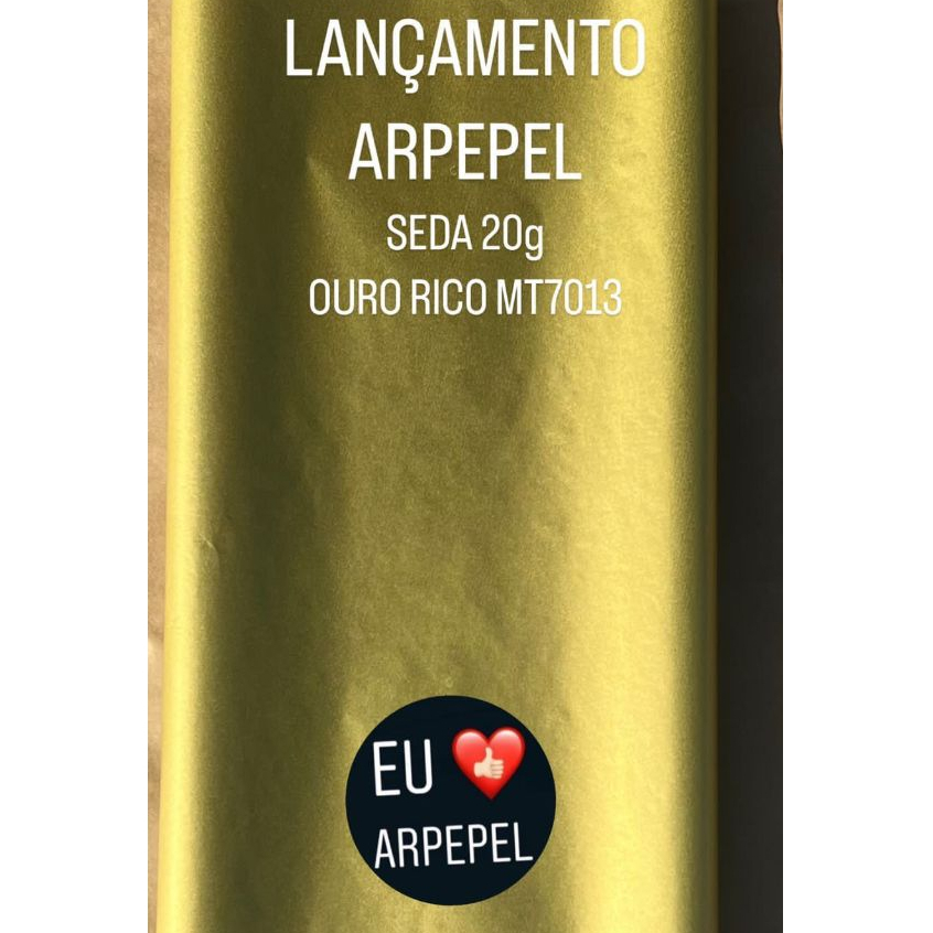 PAPEL DE SEDA 20G METALIZADO OURO RICO - LANÇAMENTO !!! em Oferta na Shopee