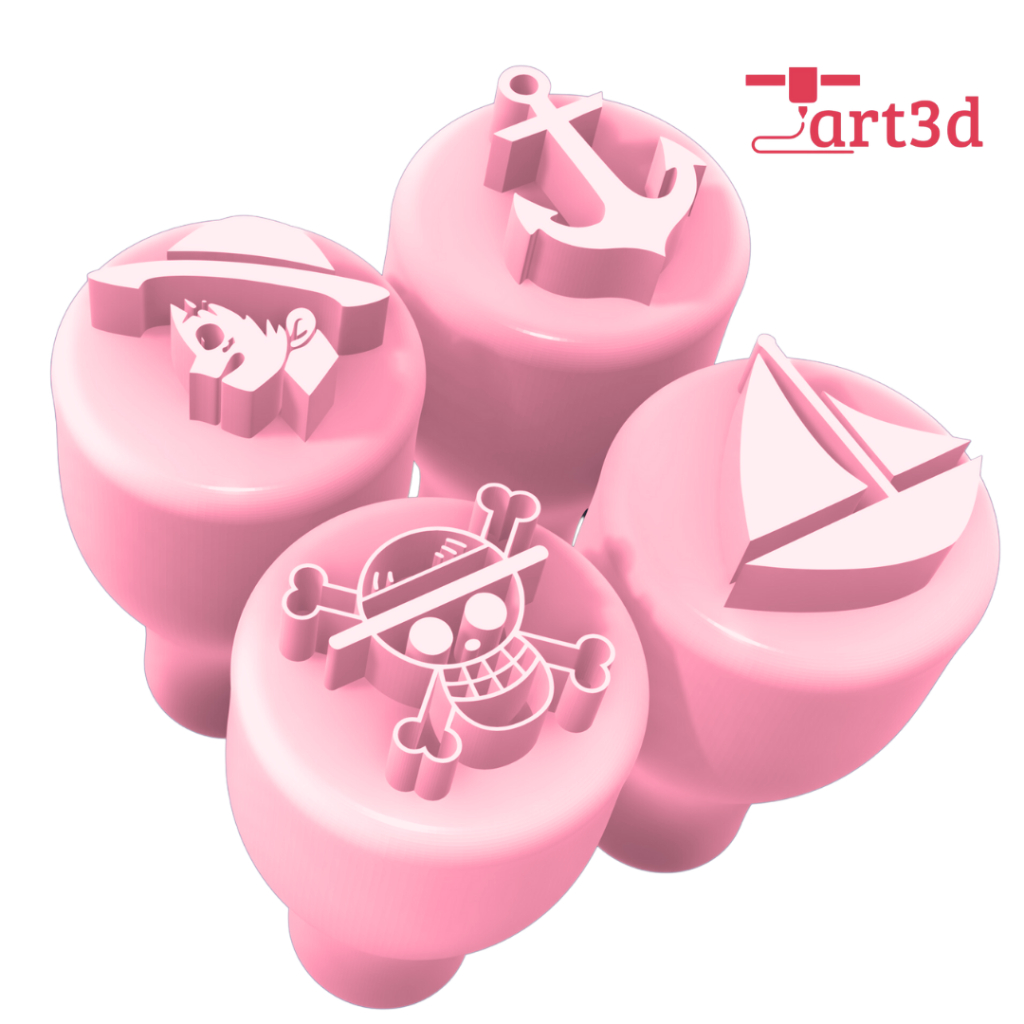 Carimbo para Brigadeiro One Piece 4 Peças