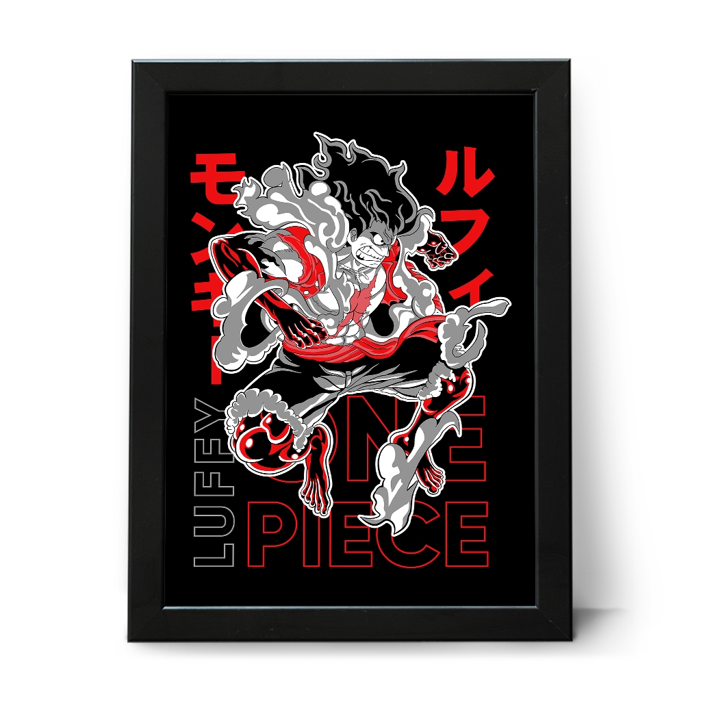 Quadro Decorativo One Piece Luffy Poster Anime Decoração Geek Placa Decorativa 21x30cm