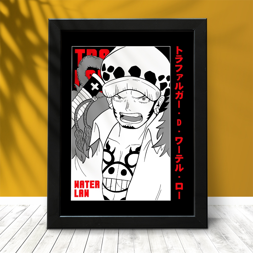 Quadro Decorativo One Piece Anime Geek Poster Nerd Decoração 21x30cm Placa Decorativa