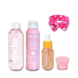 Kit Skincare Completo Cuidados Diário 5 Itens Ruby Rose Melu