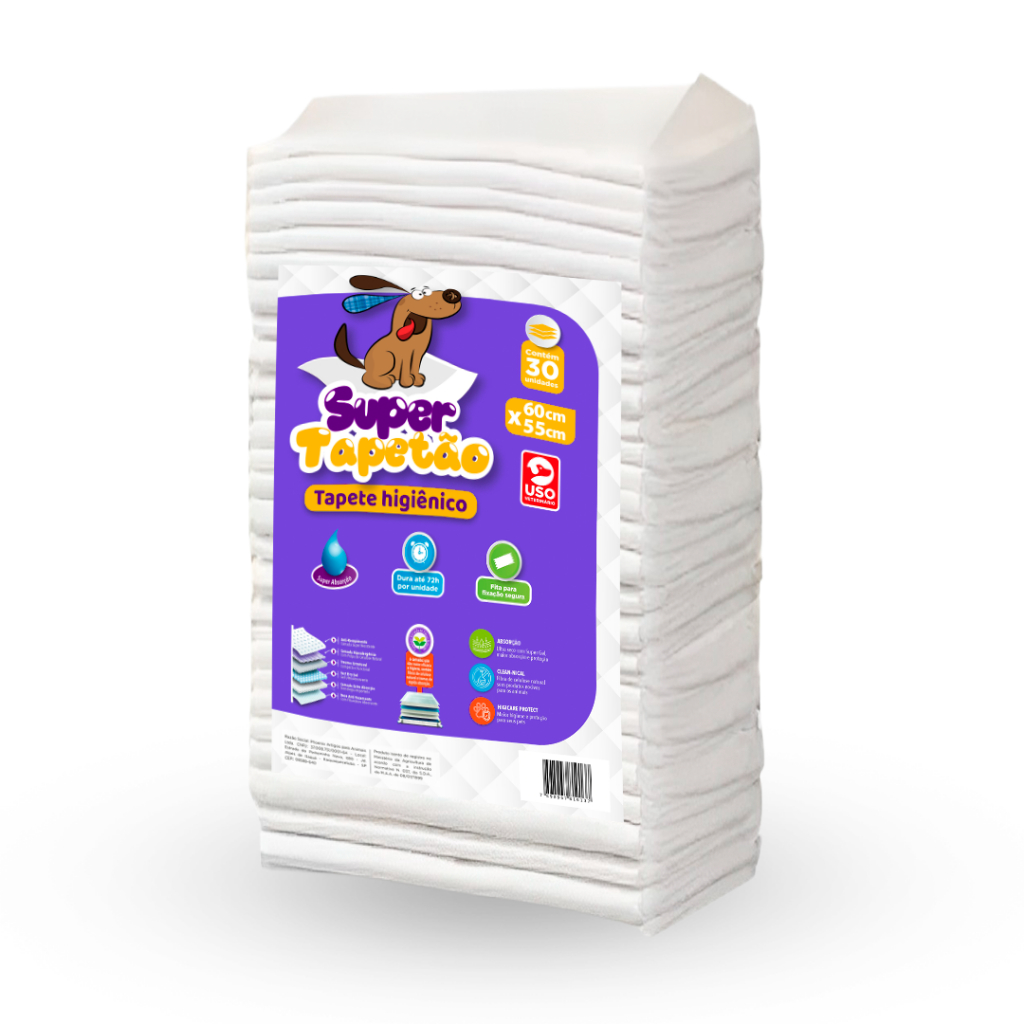 Tapete Higiênico para Cachorro Super Tapetão 60 x 55 Com 30 em Oferta na Shopee