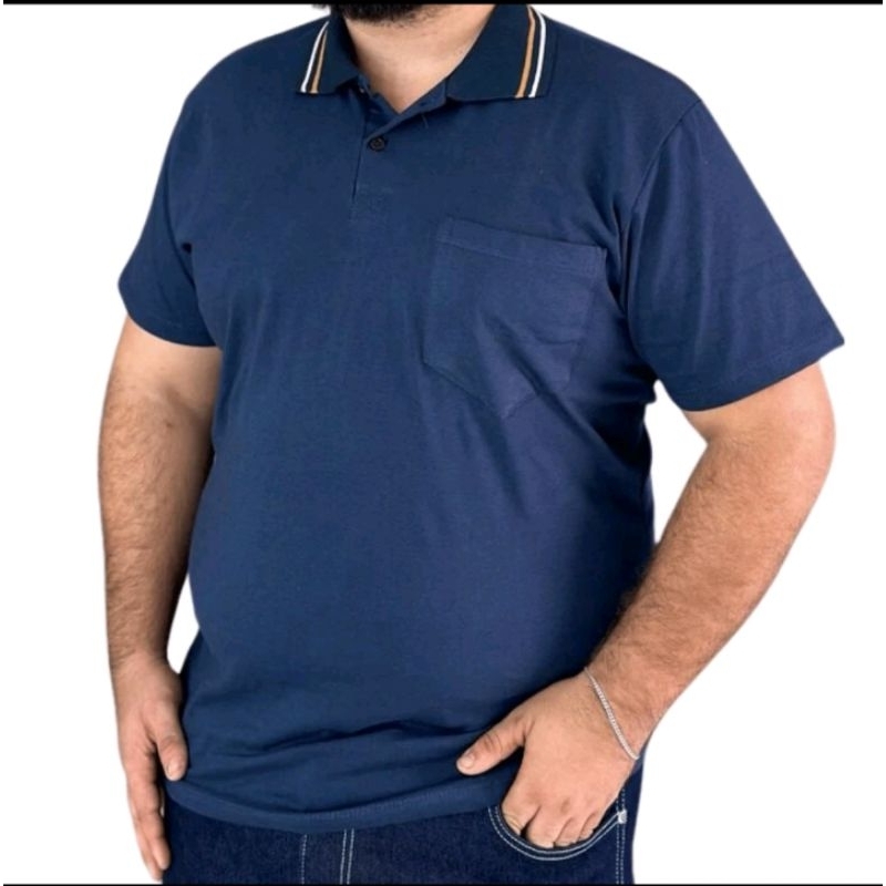 CAMISETA MASCULINA PLUS SIZE GOLA POLO NO ALGODÃO PREMIUM TAMANHOS em Oferta na Shopee