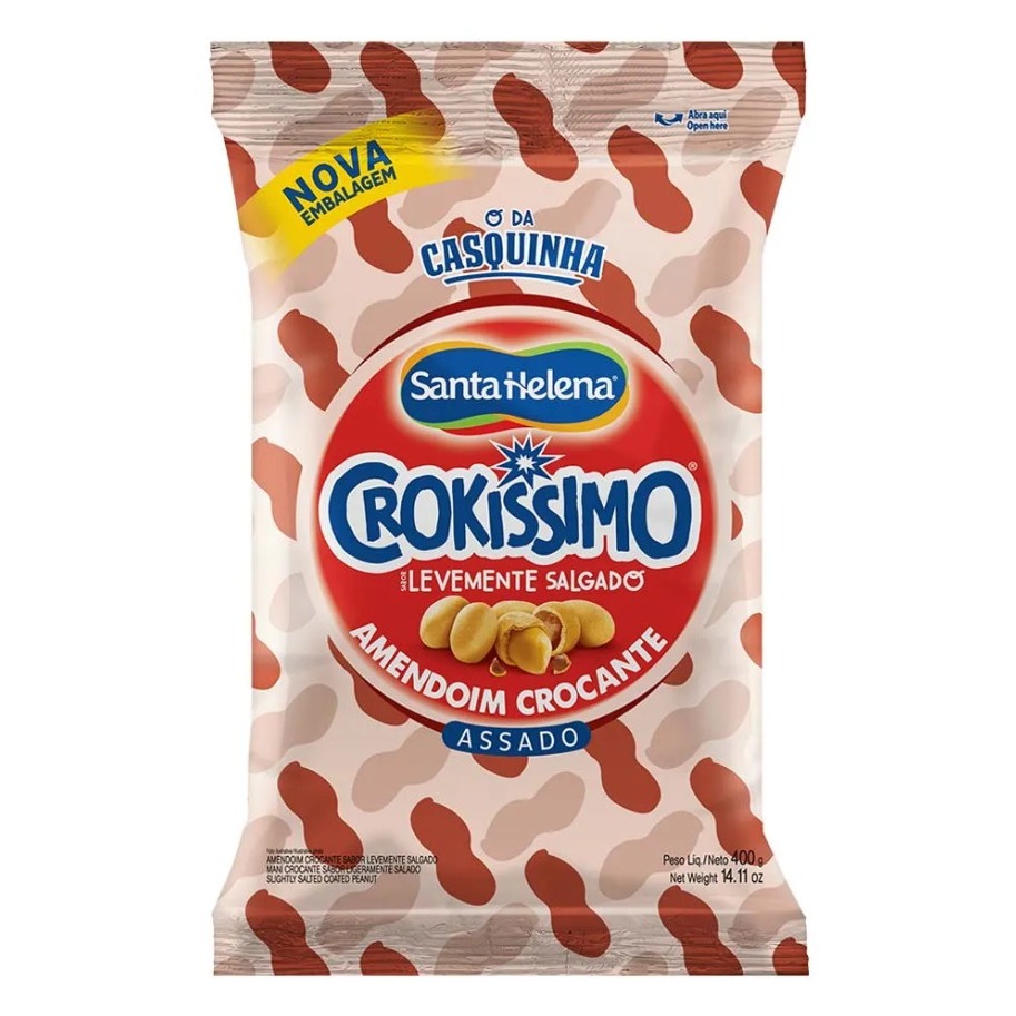 Amendoim Crokissimo Levemente Salgado 400g - Santa Helena
