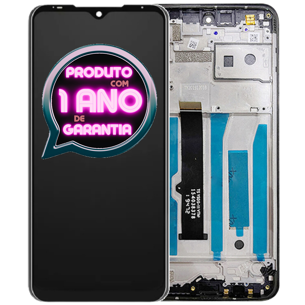 Tela Frontal Touch Display Compatível Moto G8 Play Xt2015 + Com Aro Chassis + Envio Hoje!