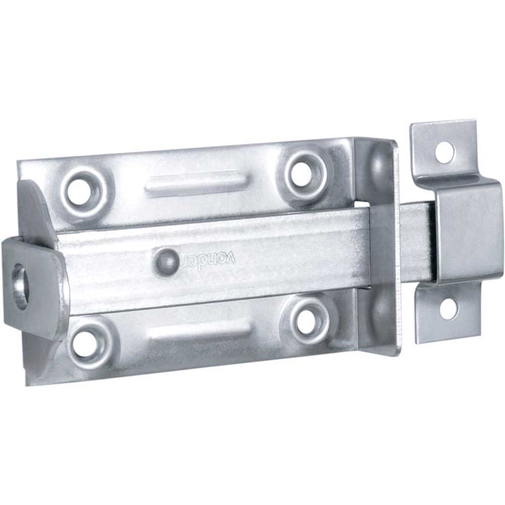 Fecho Tranca Chato com Porta Cadeado 3"  76,2mm Zincado Encartelado - VONDER