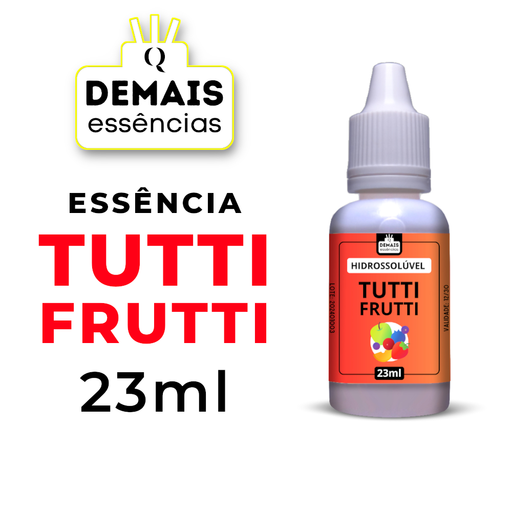 Essência 46 ml  CHICLETE Tuti Fruti para Aromatizador e Difusor a base de água - Q DEMAIS ESSENCIAS