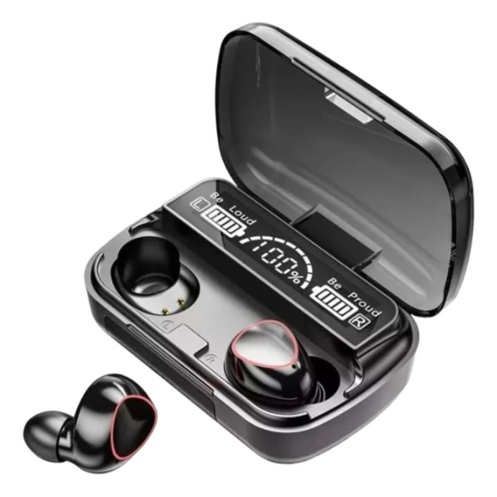 Fone De Ouvido Bluetooth 5.1 M10-28 TWS Sem Fio Estéreo Com 2500mah Caixa de Carregamento Powerbank