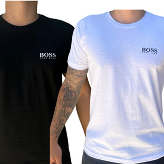 Kit 2 Camisetas Masculinas HUG0 B0SS 30.1 Peruana 100% Algodão M ao GG Algodão Elastano