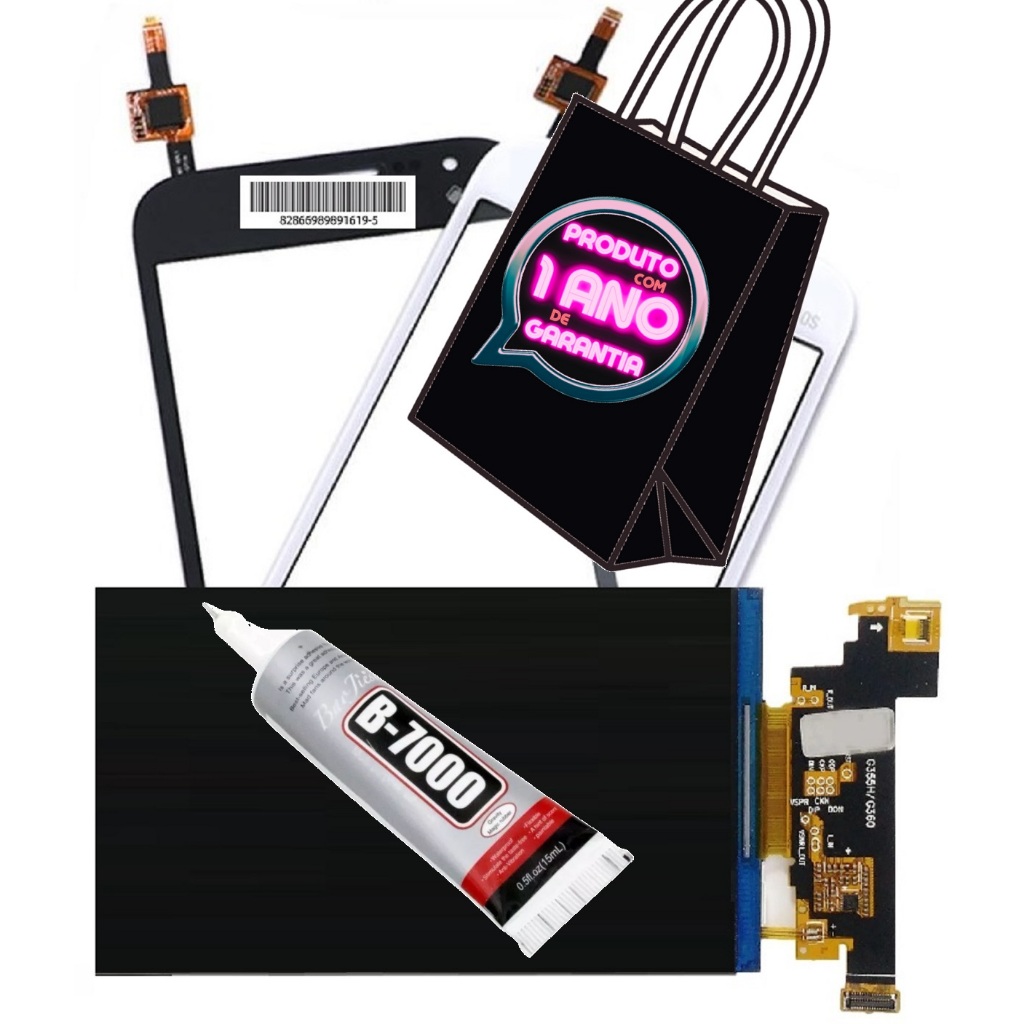 Tela Frontal Touch Display Lcd Compatível Galaxy Win 2 Duos G360 + Cola + Envio Hoje!