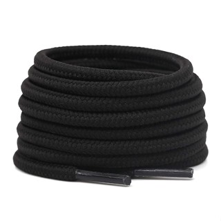 5 Par Cadarço Redondo Roliço Branco ou Preto de Qualidade para Tenis 120cm - Coturno, Bota, Short, Moletom
