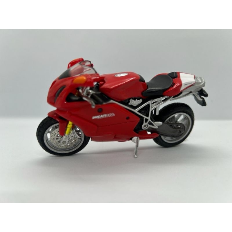 Miniatura Moto de Coleção - Ducati Vermelha + Fasciculo/Revista n.7 Decoração Original