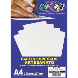 Papel A4 Opaline Branco 120g 50 folhas - OFF PAPER (Diplomata/Offset) em Oferta na Shopee