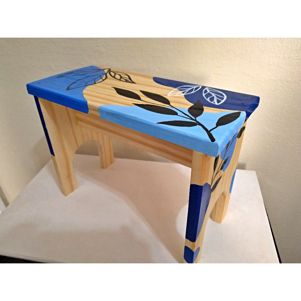 Banco em Madeira Estilo Boho Pequeno em Oferta na Shopee