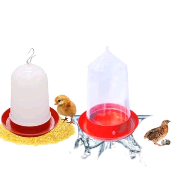 COMEDOURO E BEBEDOURO CODORNA E PINTINHOS KIT 2 PEÇAS em Oferta na Shopee